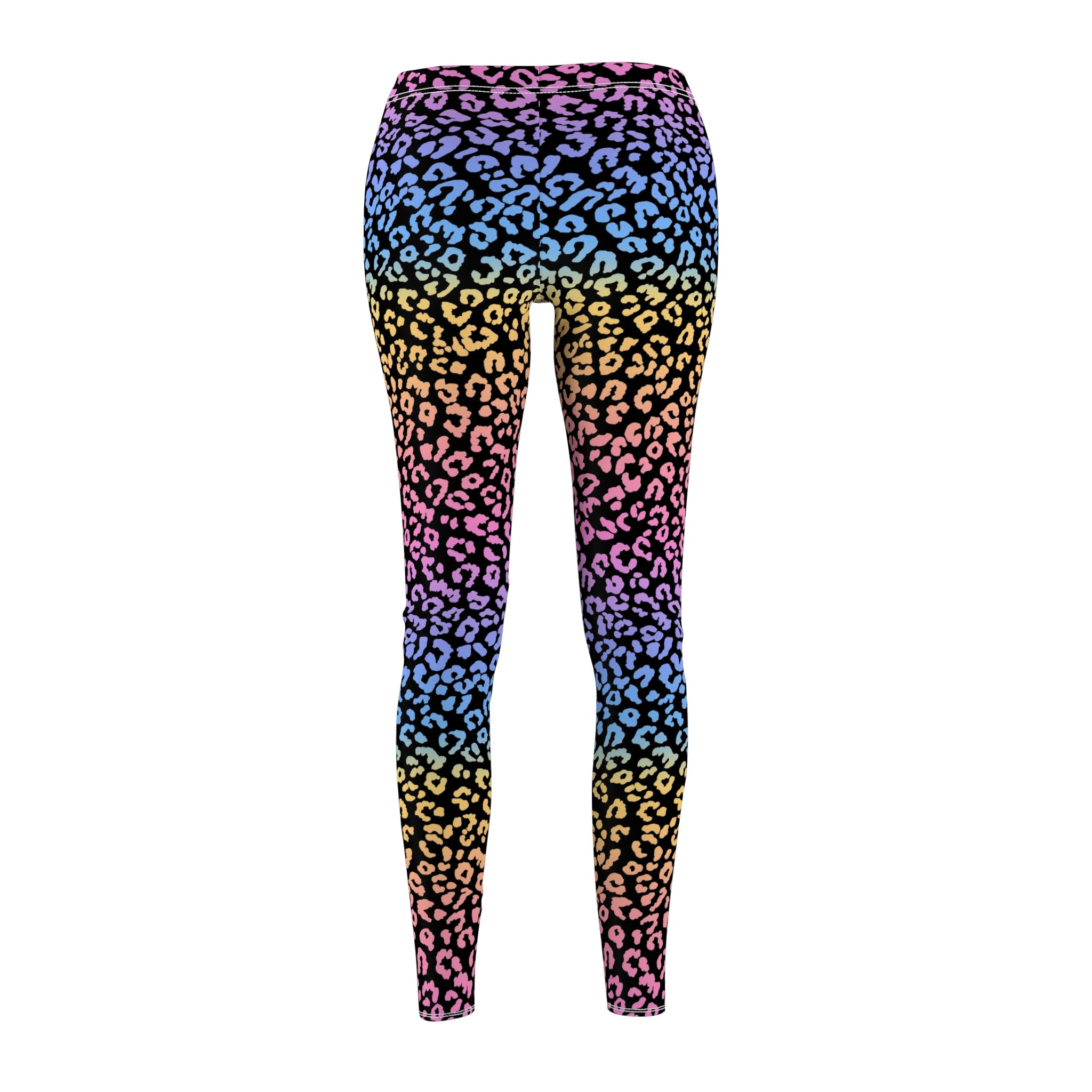 Rainbow Leopard Print Casual Leggings